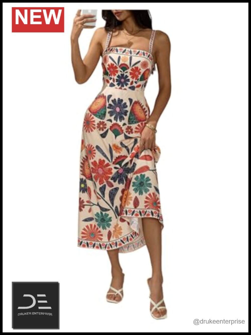 Floral Backless Maxi Dress Square Neck Sleeveless Summer Beach Vacation